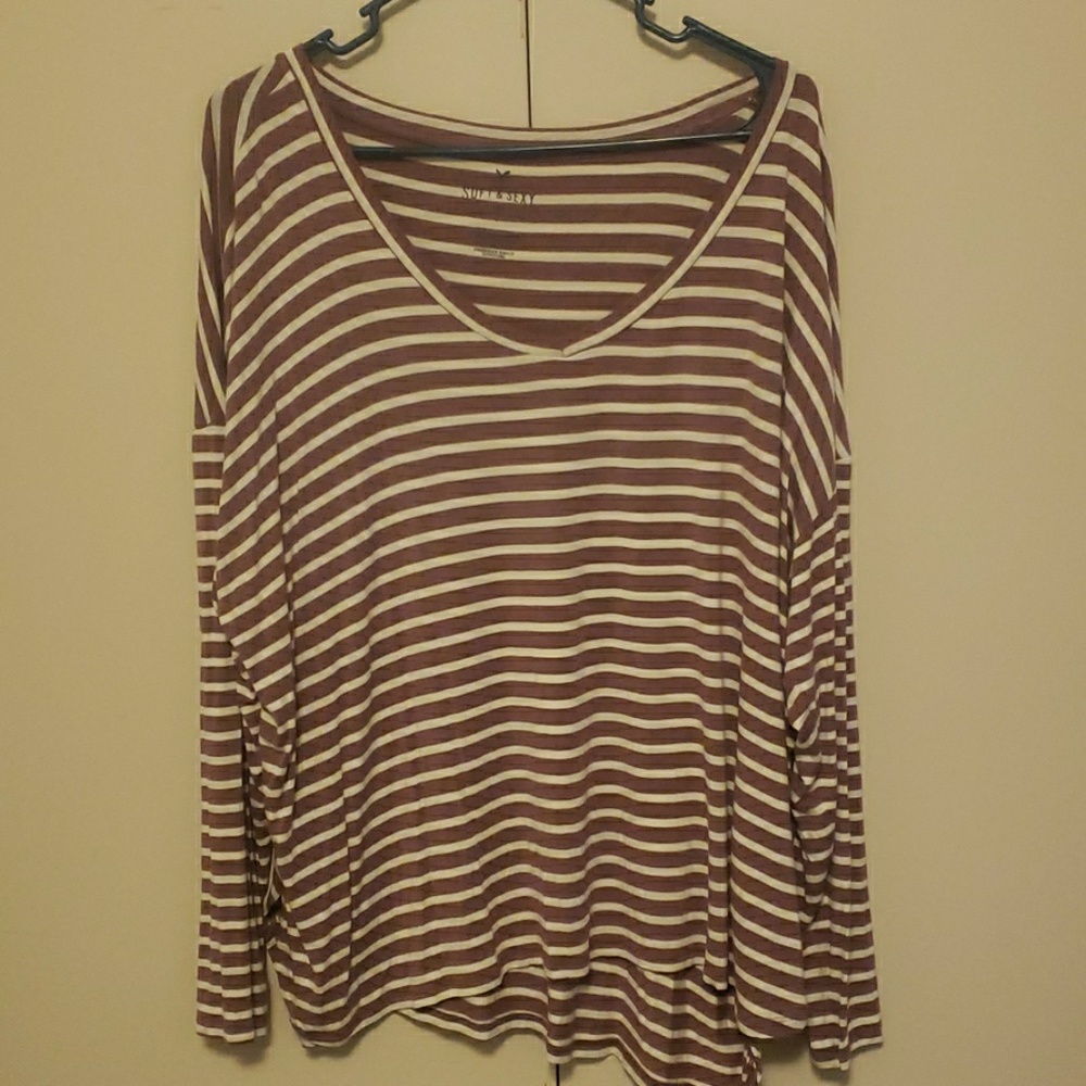 Stripped long sleeve T-shirt